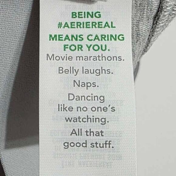 Aerie Square Neck Strappy Side Bandeau Bralette Medium Heather Gray Small NEW - Picture 13 of 13